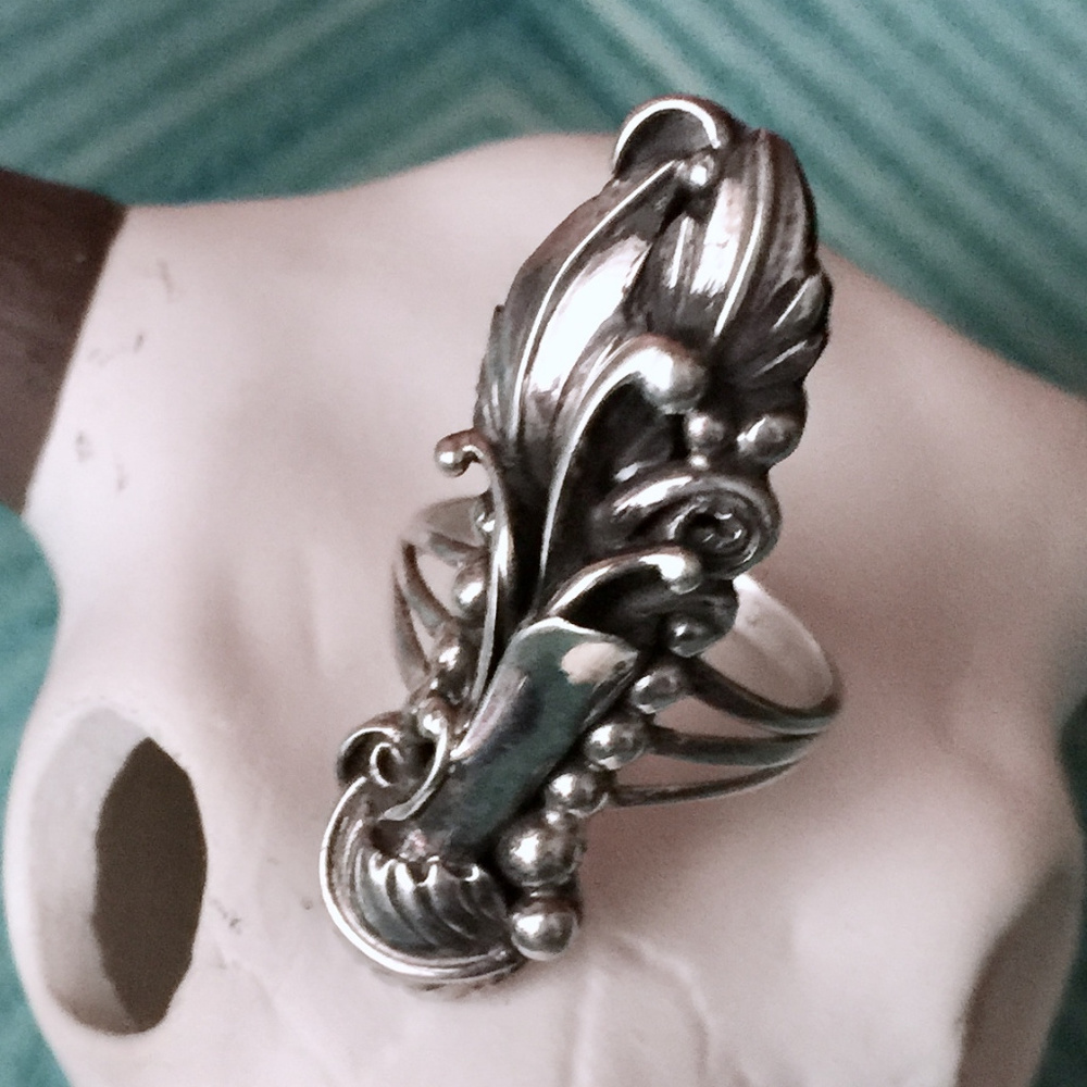 Navajo Applique Sterling Silver 925 Ring